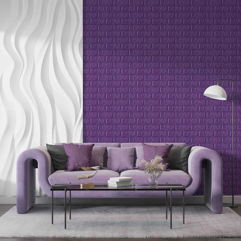Самоклеюча декоративна 3D панель Loft Expert цегла ірис 700x770x5 мм - фото 4