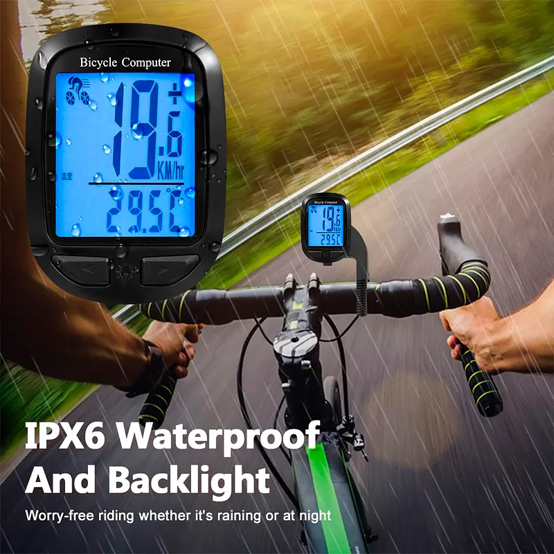 Бездротовий велокомп'ютер YD100-A Waterproof з підсвічуванням (25 функцій) - фото 7