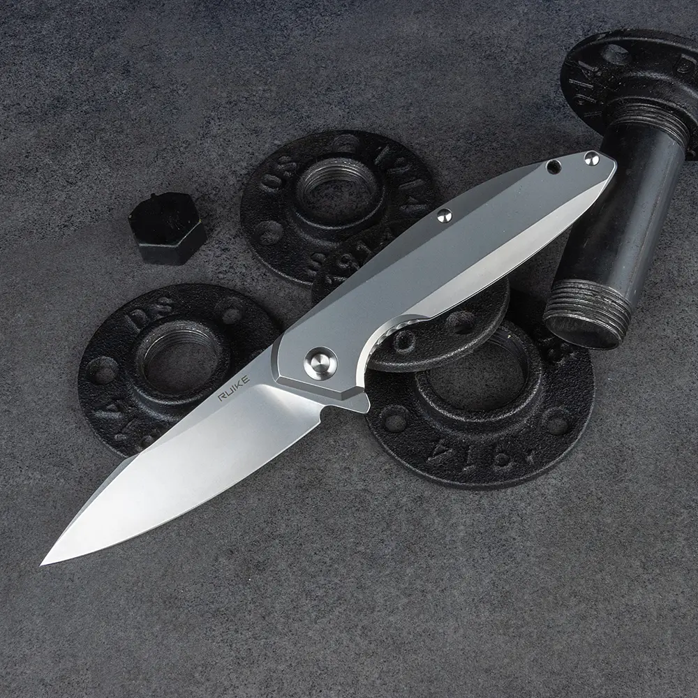 Ніж складаний туристичний Ruike P128-SF, (9.3 см) 14C28N / 3cr14n сірий - фото 13