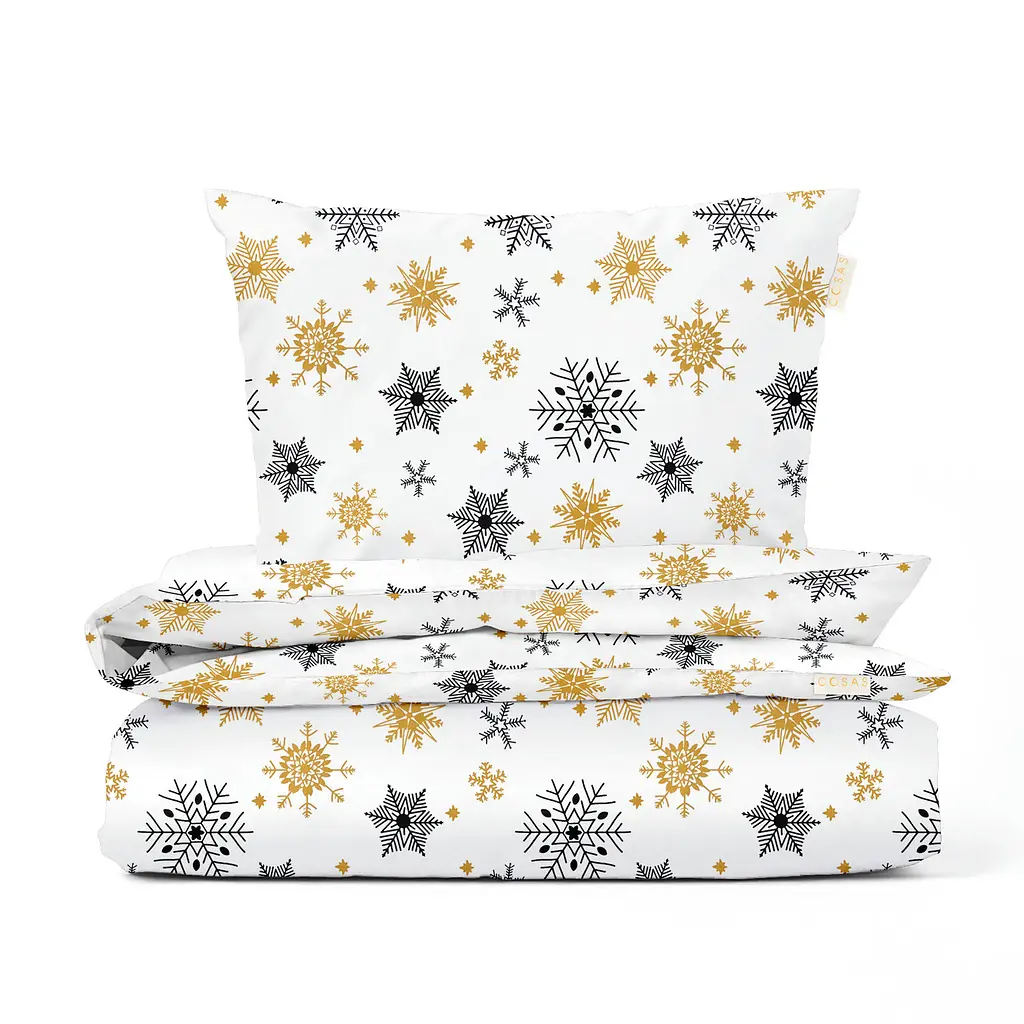 Дитяча постіль без простирадла фланель SNOWFLAKES CS4 COSAS (4822052480755)