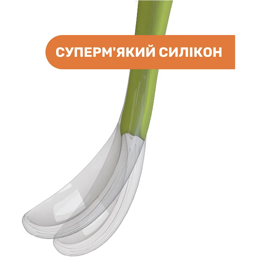 Ложка силіконова Chicco 6 м + зелена, 1 шт. (06828.52) - фото 2