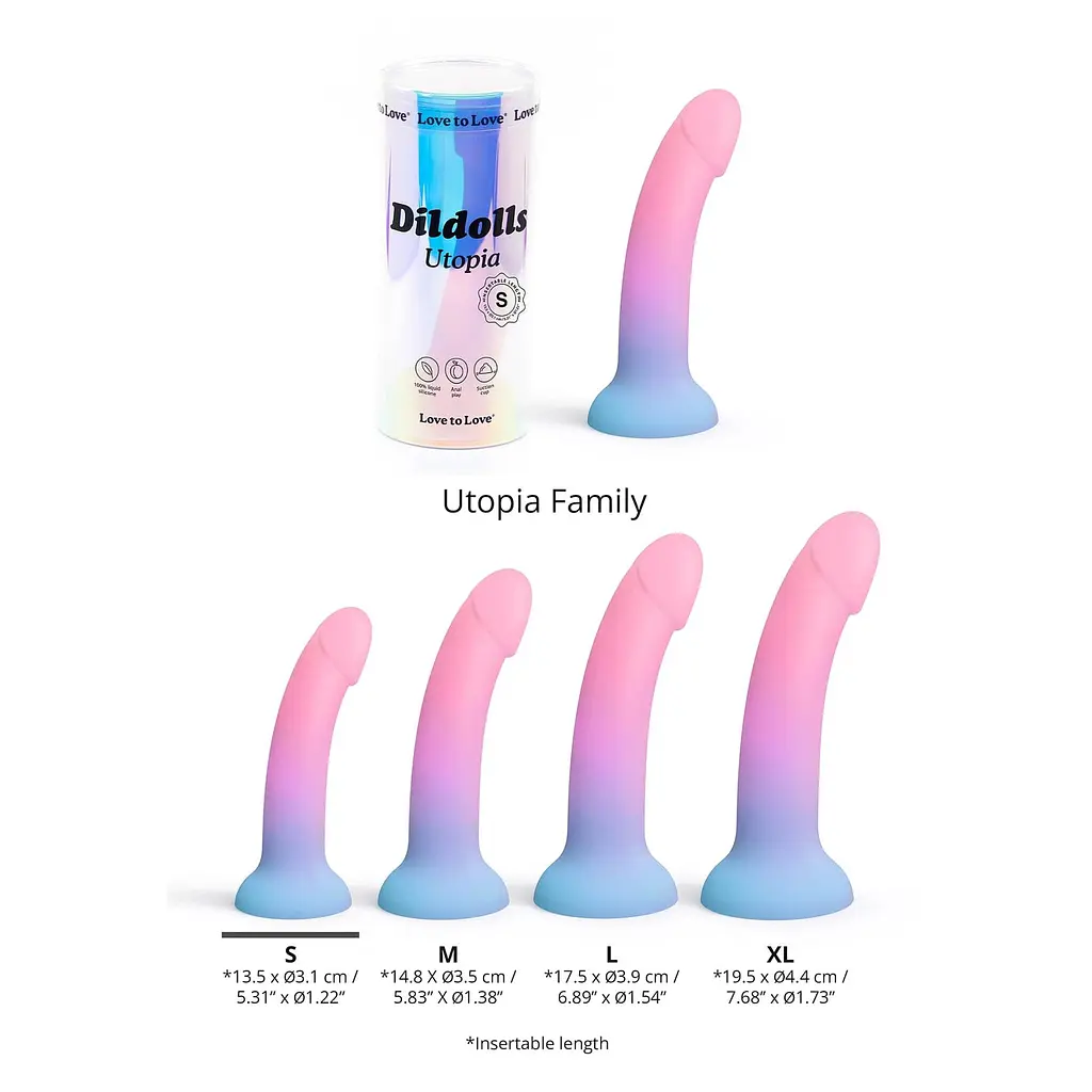Фаллоимитатор Love To Love Dildolls Utopia XL 21 см (мульти) - фото 2