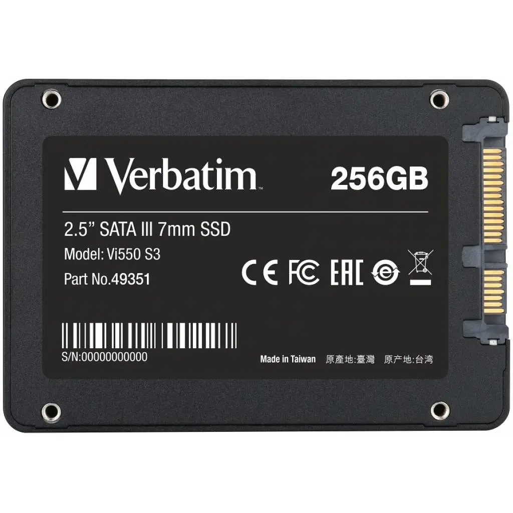 Накопитель SSD 2.5" 256GB Verbatim (49351) - фото 2