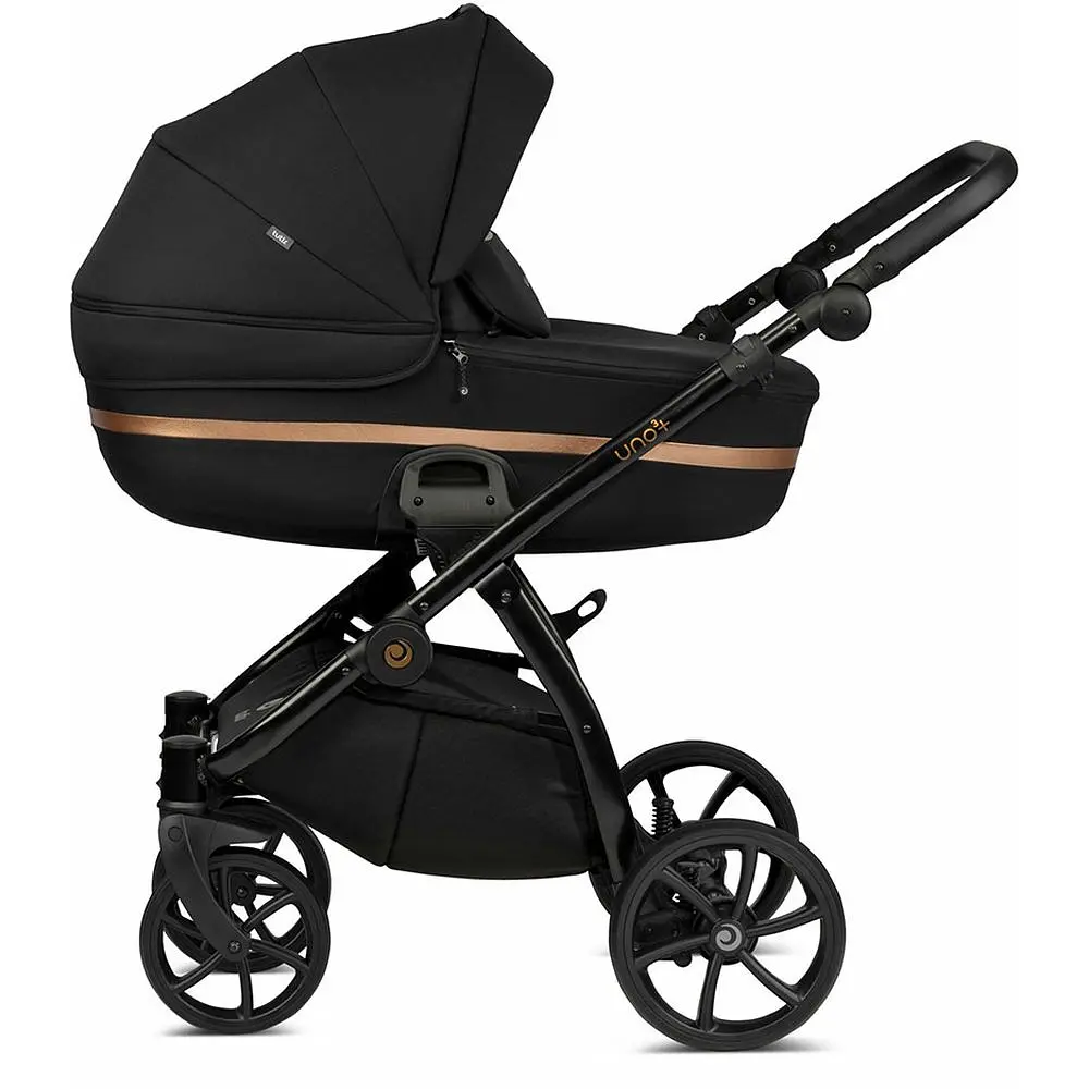 Коляска Tutis Uno 3 Plus Black Edition Copper, 2 в 1, чорна (1072199) - фото 2