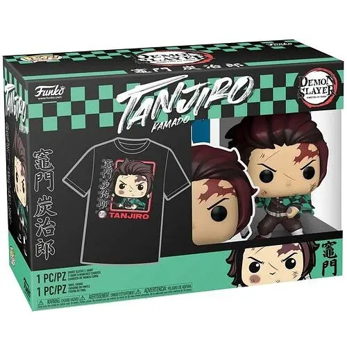 Набір Funko Pop Tee Set Фанко Поп Demon Slayer Tanjiro Клинок, що розсікає демонів Танджиро 10 см DS BL K867 М - фото 2
