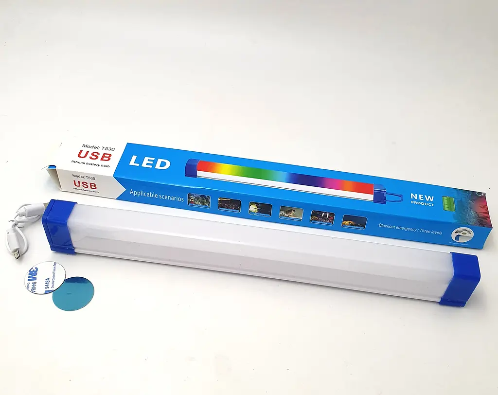 Акумуляторна LED лампа 40W світильник з гачком та магнітами USB зарядка ліхтар 32см 2 режими яскравості 2000mAh UKC Т530 - фото 7