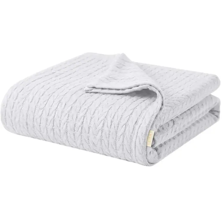 Плед покривало Cosas Snow Knitted Braid 230х240 см косичка (Blanket_02Snow_KnittedBraid_230x240)