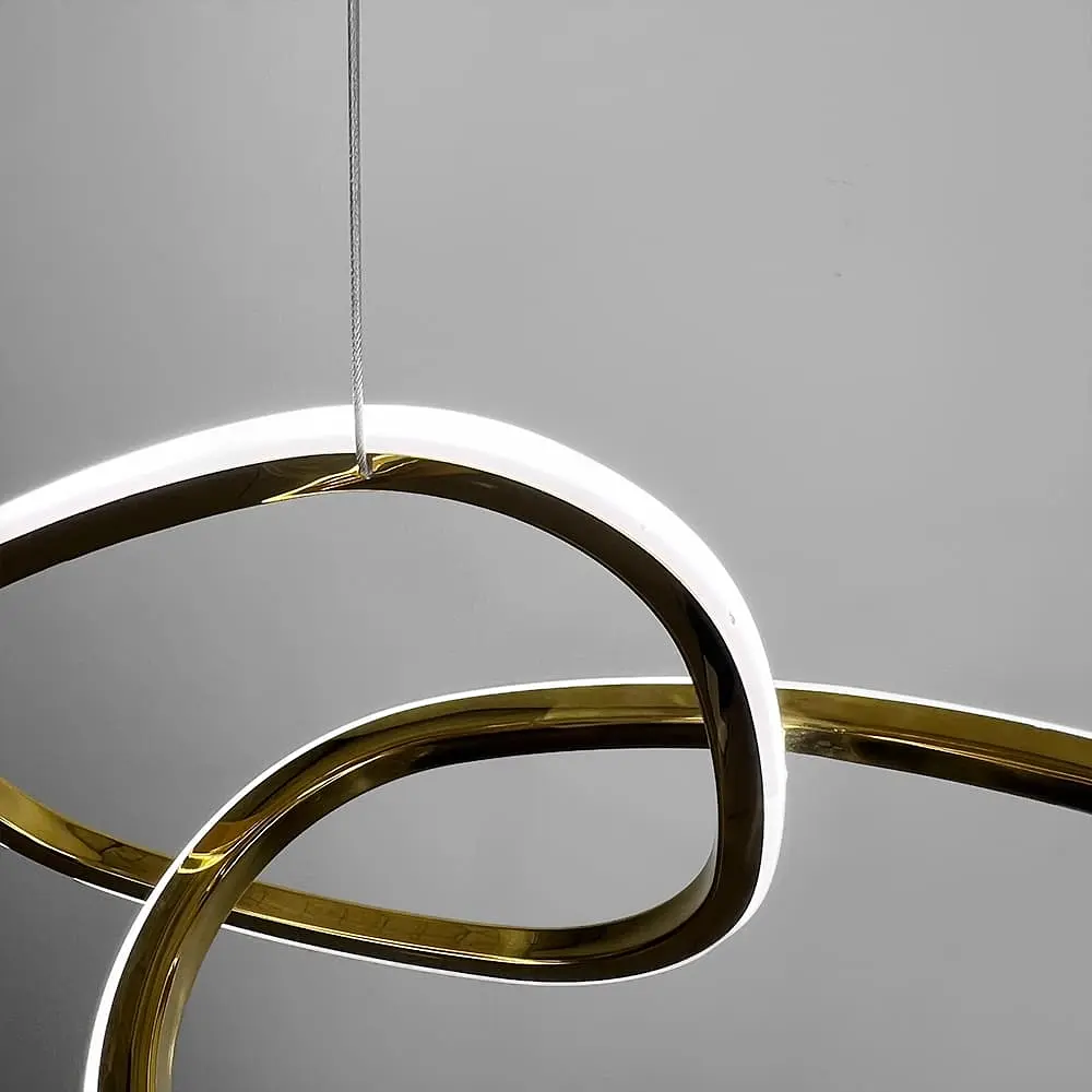 Эффектная удлиненная латунная люстра в корпусе 120х30 см Ст. AA242/5 Titanium | Line F - фото 3