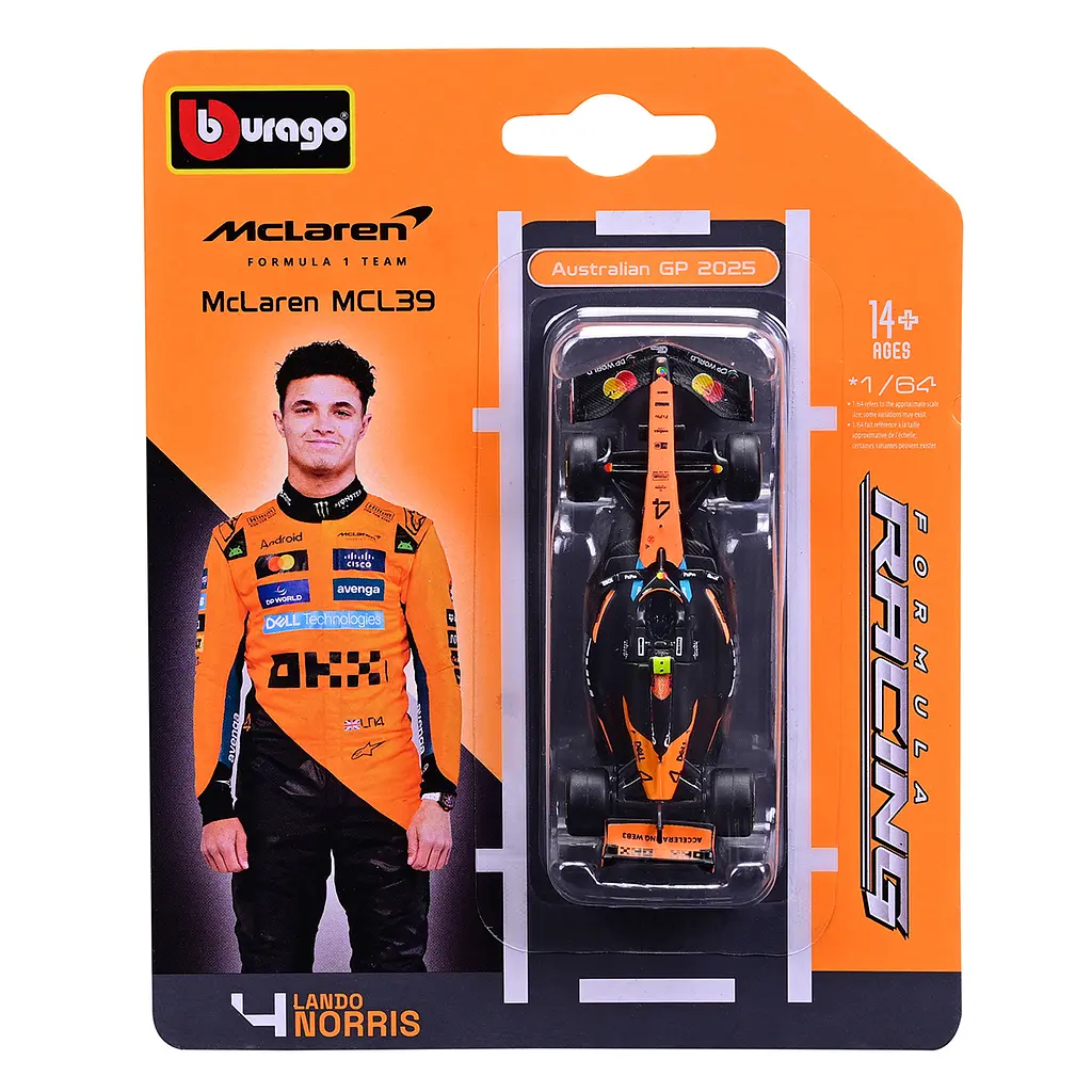 Автомодель Bburago McLaren F1 MCL39 1 шт. в асортименті (18-58001) - фото 8