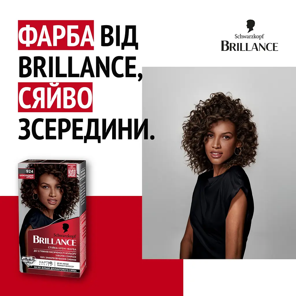 Фарба для волосся Schwarzkopf Brillance відтінок 924 шоколадний кутюр 142.5 мл - фото 3