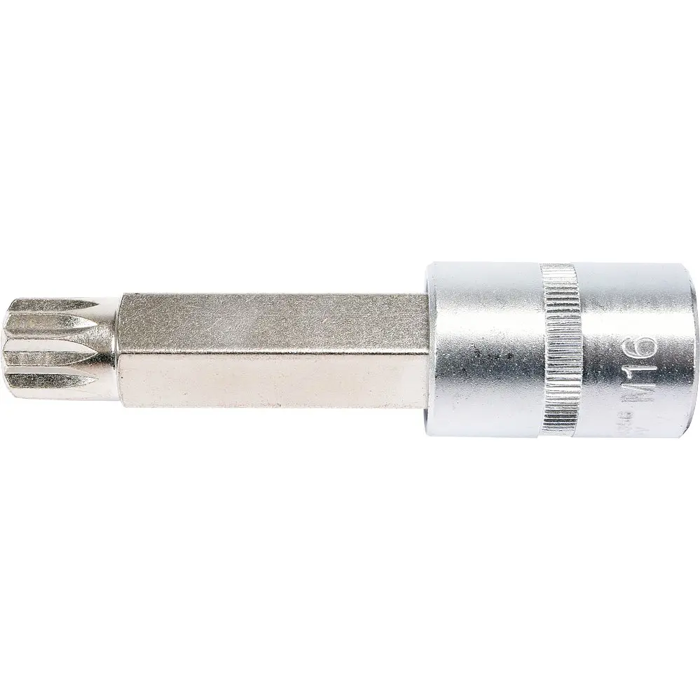 Головка торцева Yato квадрат 1/2" Spline подовжена M16 L= 100 мм (YT-04356) - фото 2