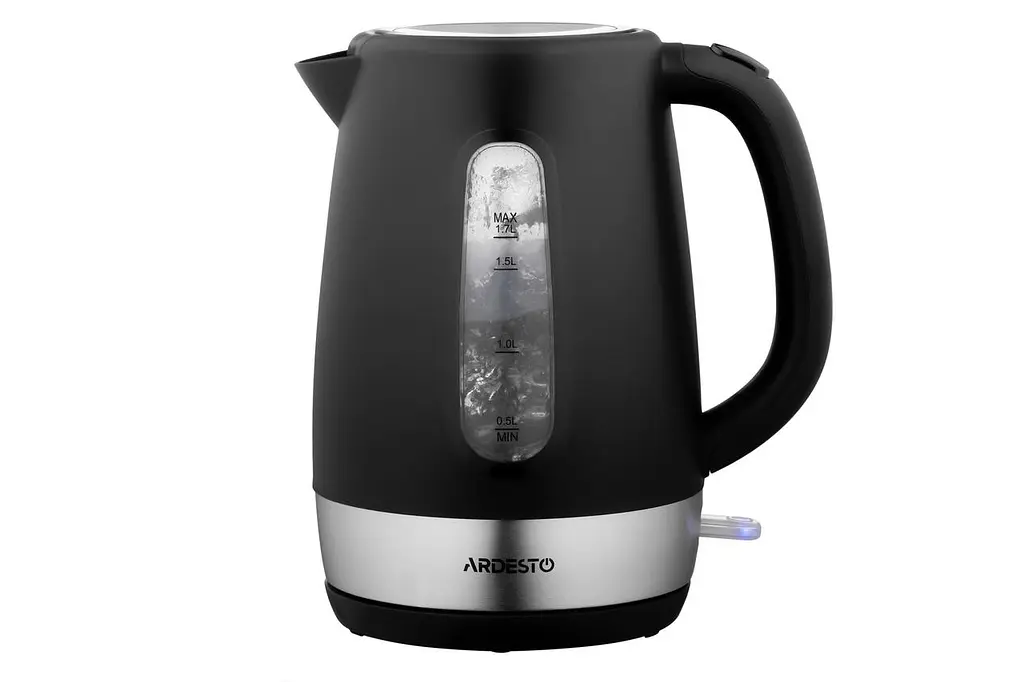 Електрочайник Ardesto EKL-F19B, чорний, 2200W, 1.7 л, дисковий, пластиковий корпус