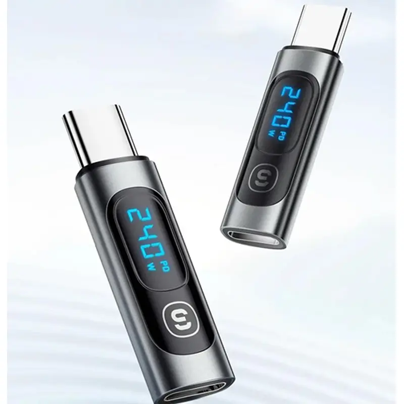 OTG USB Type-C вимірювач потужності зарядки гаджетів до 240 Ватт з дисплеєм Essager ES-OTG16 - фото 4