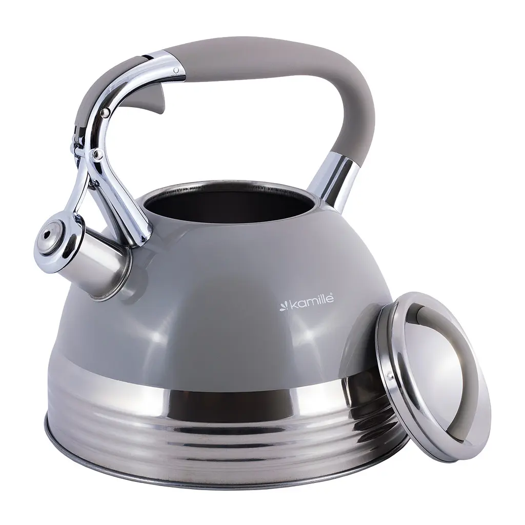 Чайник із свистком Kamille KM-0696GR 2.7 л сірий - фото 4
