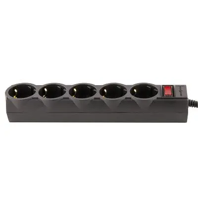 Мережевий фільтр живлення LogicPower LP-X5 PREMIUM, 3m black (9584) - фото 2