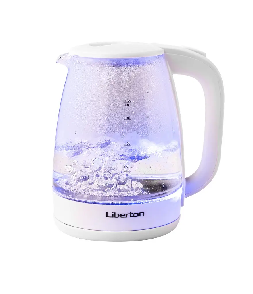 Електрочайник Liberton LEK-6807 1500W 1.8 л білий скло.