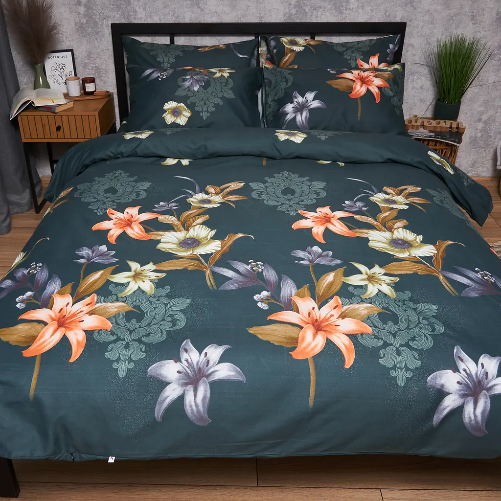 Пододеяльник Moon&Star Микросатин Premium Floral Nocturne King Size 220x240 см - фото 2