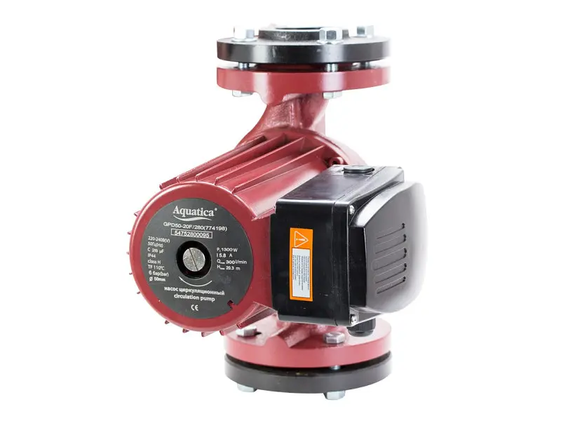Циркуляційний насос Aquatica 1.3 кВт Hmax 16.3 м Qmax 330 л/хв DN50 280 мм + відповідний фланець (774188) - фото 2