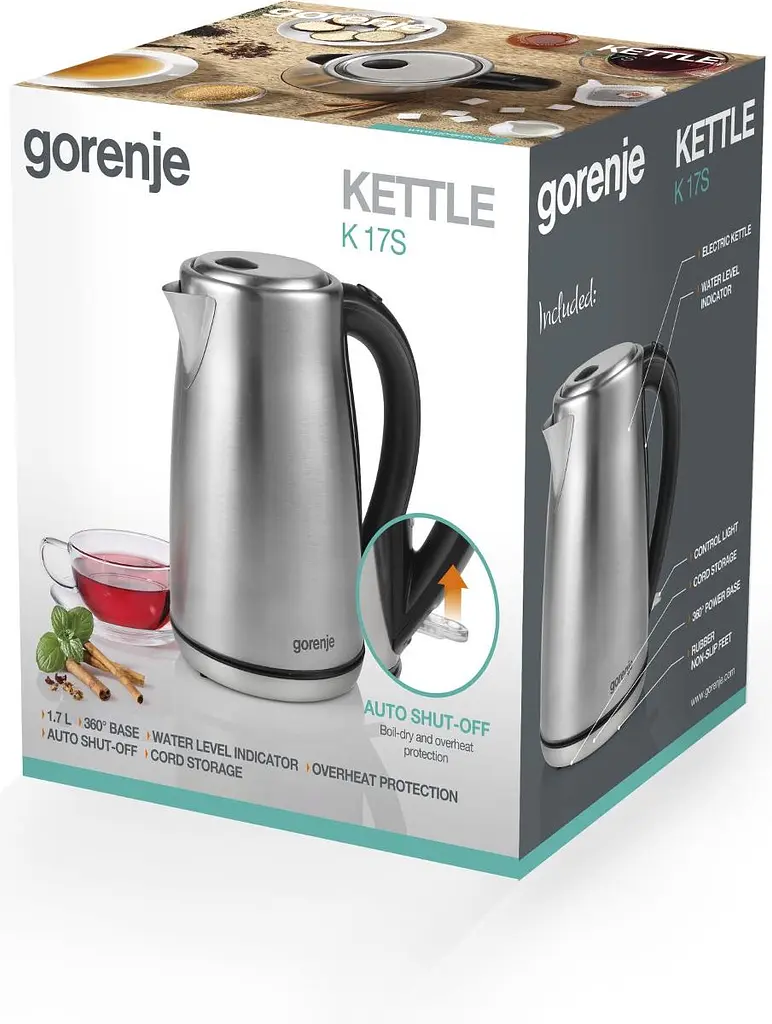 Електрочайник Gorenje K 17 S (FK-1625-1) - фото 5