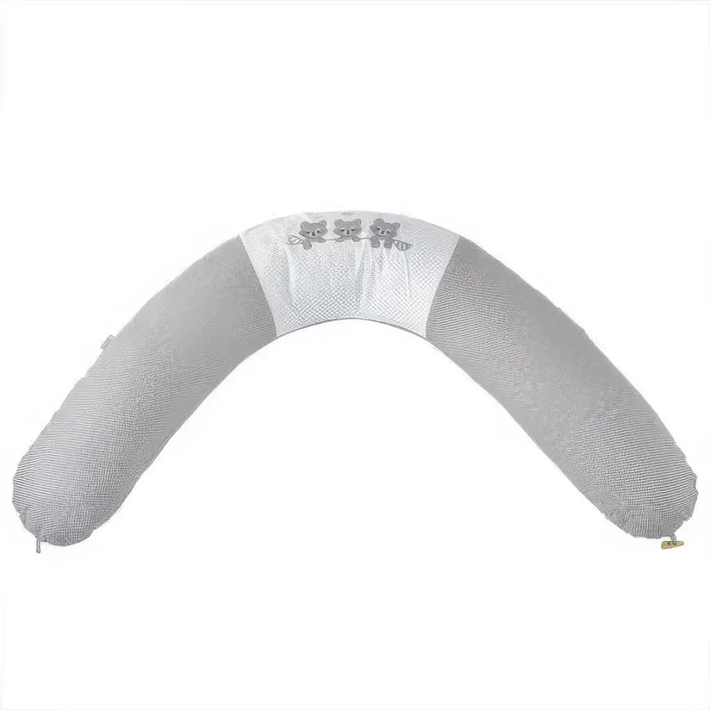 Подушка для беременных и кормления Papaella с пуговицей 30х190 см серая (8-31481*001) - фото 3