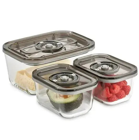 Набор стеклянных контейнеров для вакуумного упаковщика Caso VacuBoxx Eco-Set 1177С - фото 5