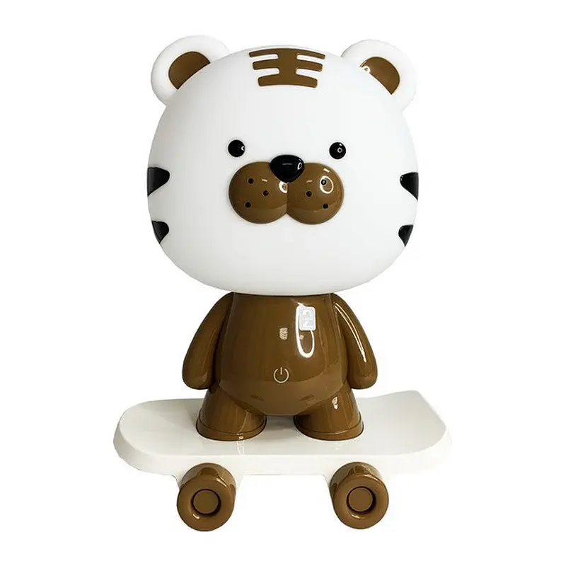 Нічник дитячий «Тигр на скейті» MGZ-1408(Brown) мережевий живлення від USB