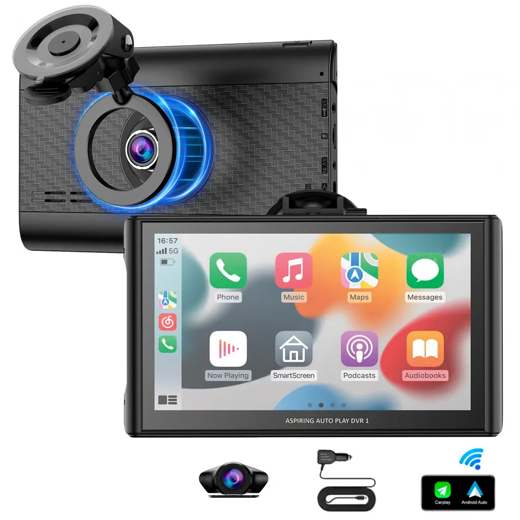 Автомобільний монітор Aspiring Auto Play DVR 1, Magnet, CarPlay, Android auto - фото 3