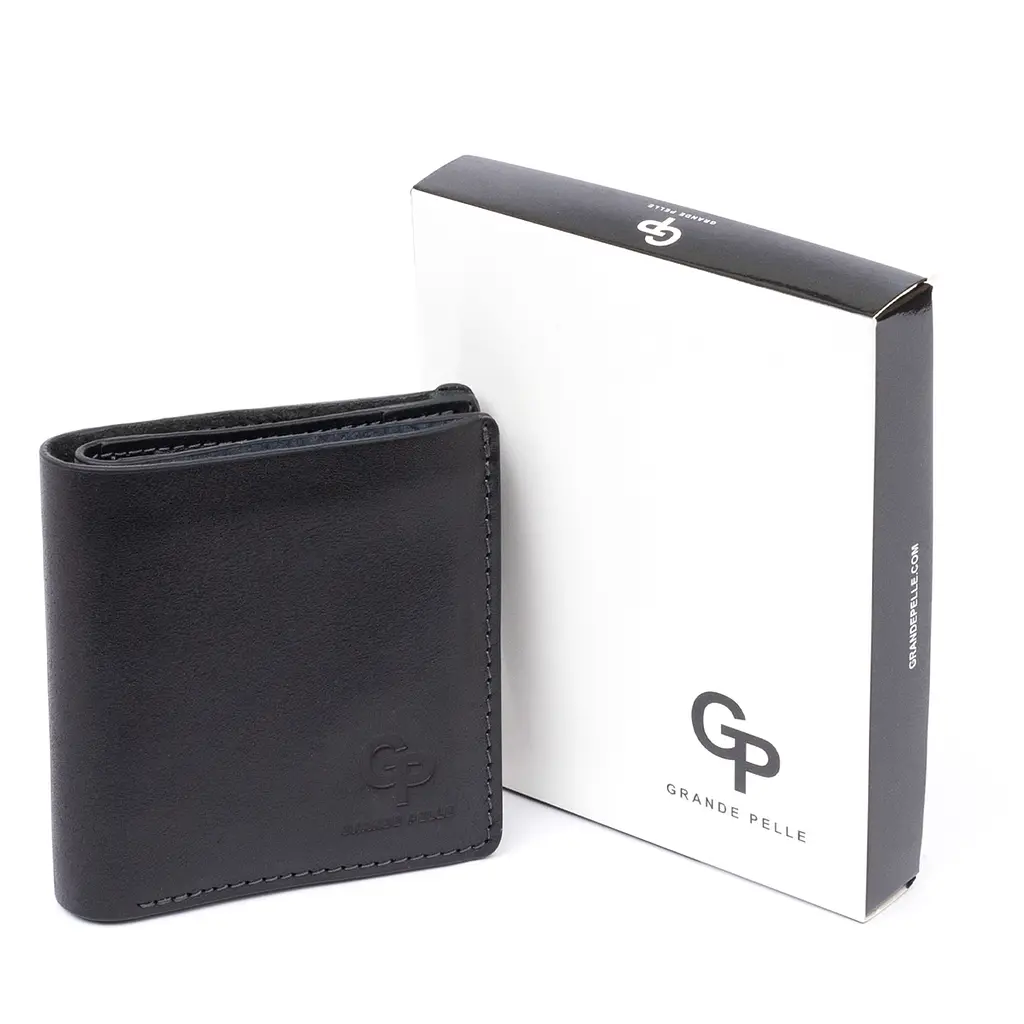 Кожаный портмоне Grande Pelle 9.5х10х2 см acs0016032 - фото 6