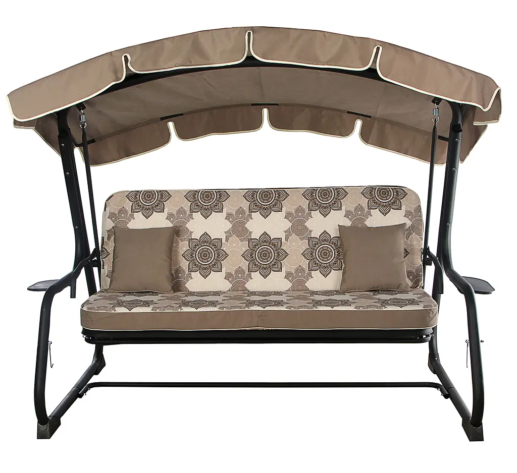 Садовая диван-качалка Ost-Fran Malta лонета Менди Маррон/тексилк 2739 - фото 2