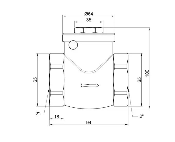 Обратный клапан лепестковый Thermo Alliance Standart 2" ВВ (низкого давления) SD242W50 - фото 3