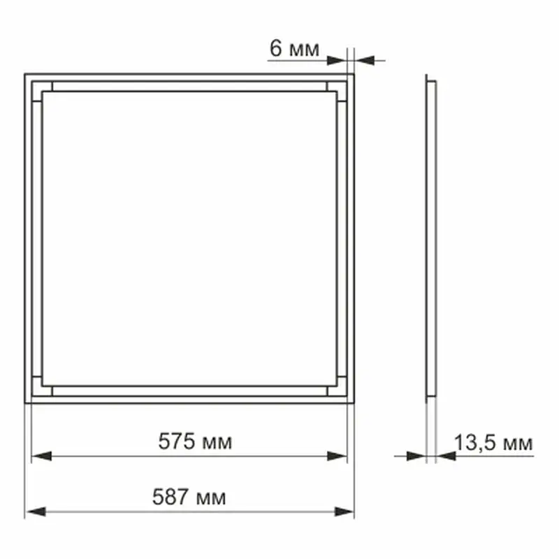 Світильник Videx LED панель ART 40W 5000K (VL-PA405W) - фото 2