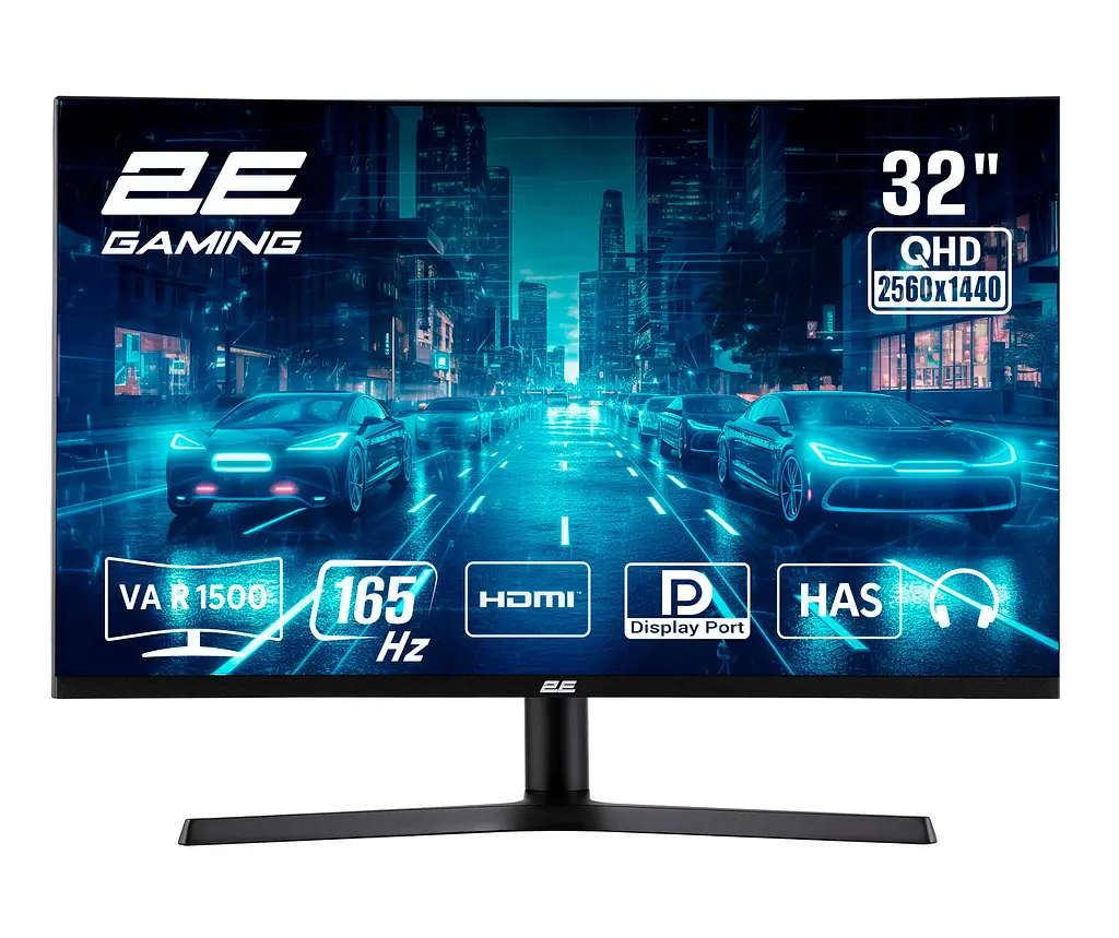 Монітор 2E Gaming 31.5" G3223B 2xHDMI DP VA 2560x1440 165Hz 1ms CURVED FreeSync HAS teh0014228 - фото 3