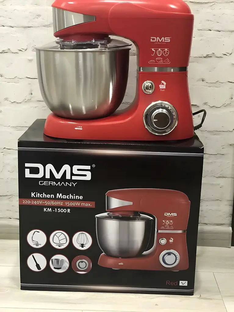 Міксер планетарний - тістоміс DMS KM-1500 Red 5 л - фото 8