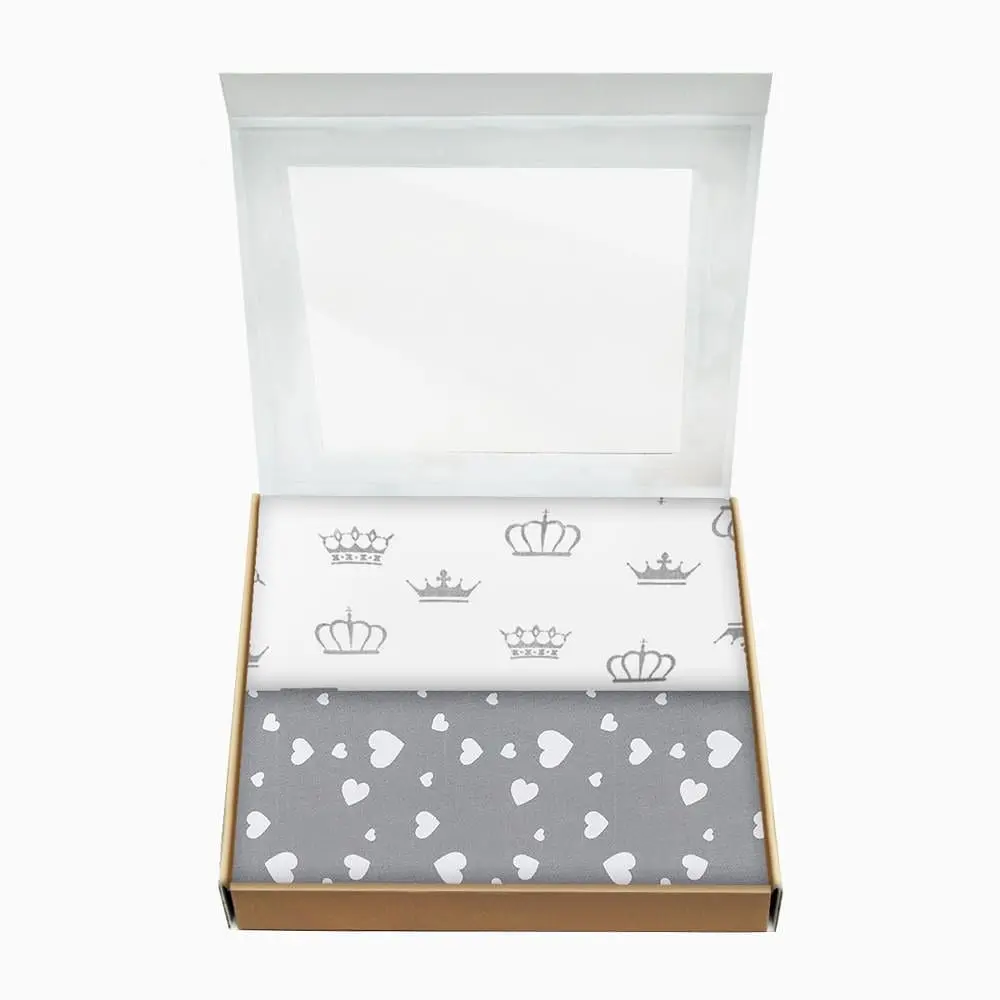 Пелюшки багаторазові Cosas дитячі G Crown 2 шт., 80х100 см, сірі - фото 2