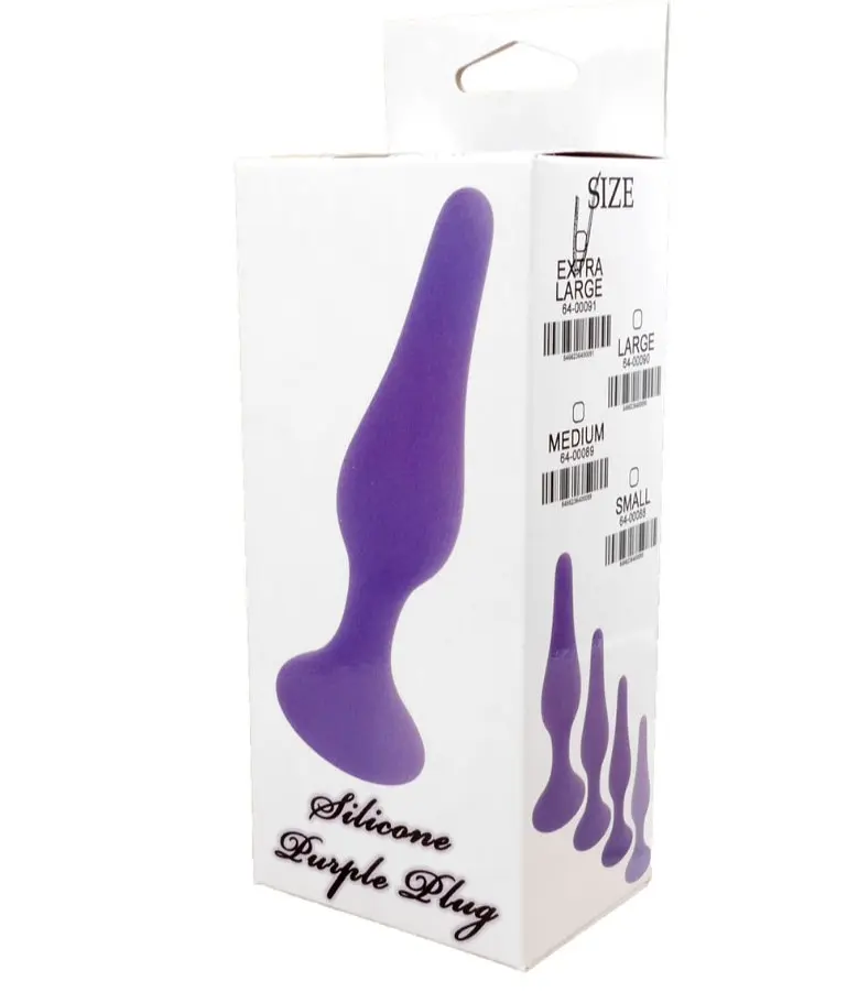 Анальна пробка B-Series Silicone Plug Purple, XL - фото 5