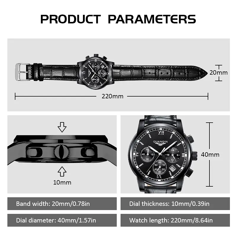 Годинник Guanquin Liberty Leather - фото 4