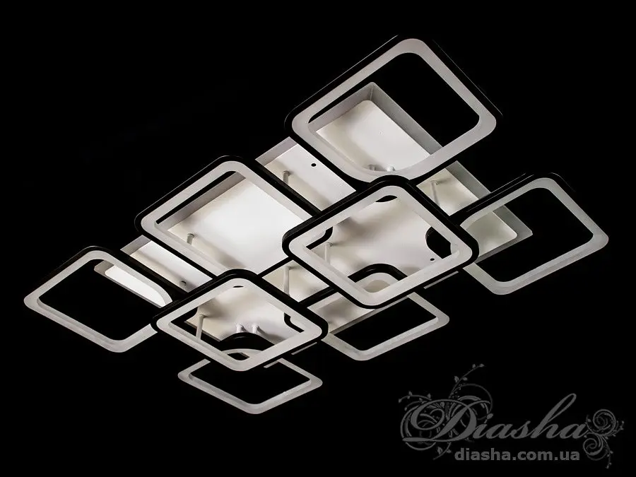 Світлодіодна люстра Diasha 8060/6+2BK LED 3color dimmer - фото 3