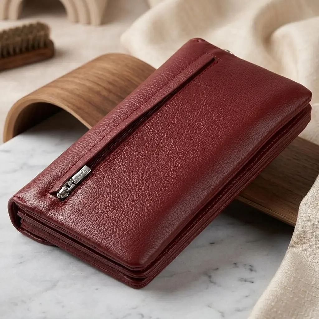 Клатч зі шкіри жіночий ST Leather 19318 бордовий - фото 3