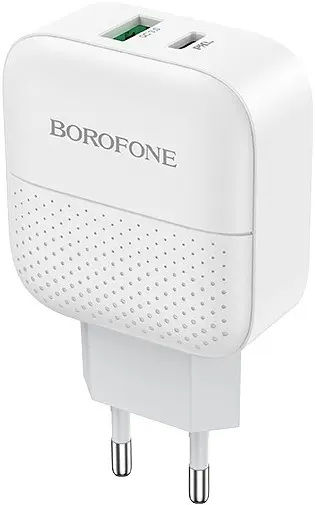Зарядний пристрій Borofone BA46A Premium PD+QC3.0 3A 18W white - фото 5