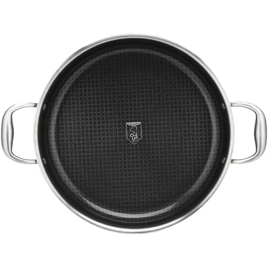 Каструля низька з нержавіючої сталі зі скляною кришкою Heinner Titanium3 4.8 л (HR-MRK-30C) - фото 4
