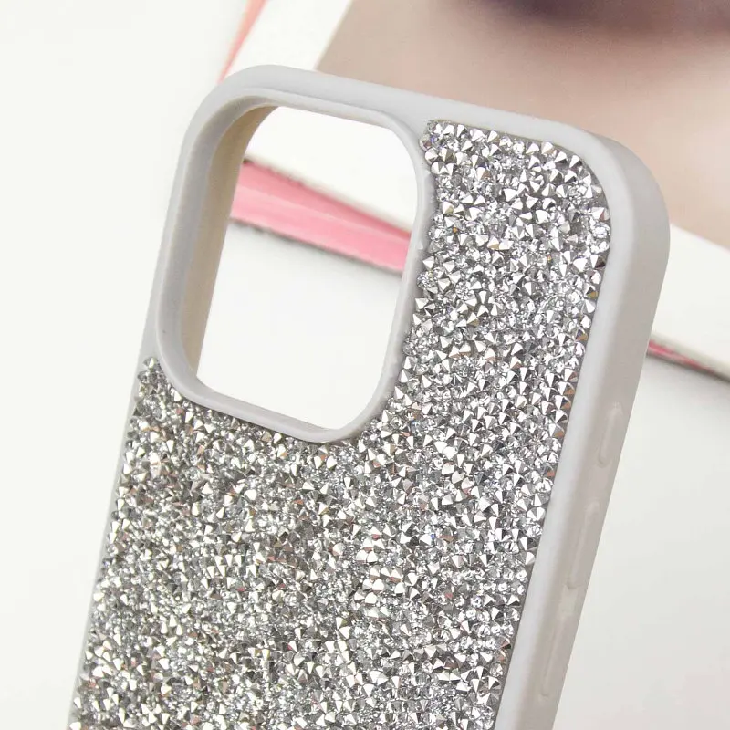 Чехол TPU Bling World Rock Diamond для Apple iPhone 14 Pro 6.1 Серебристый - фото 5