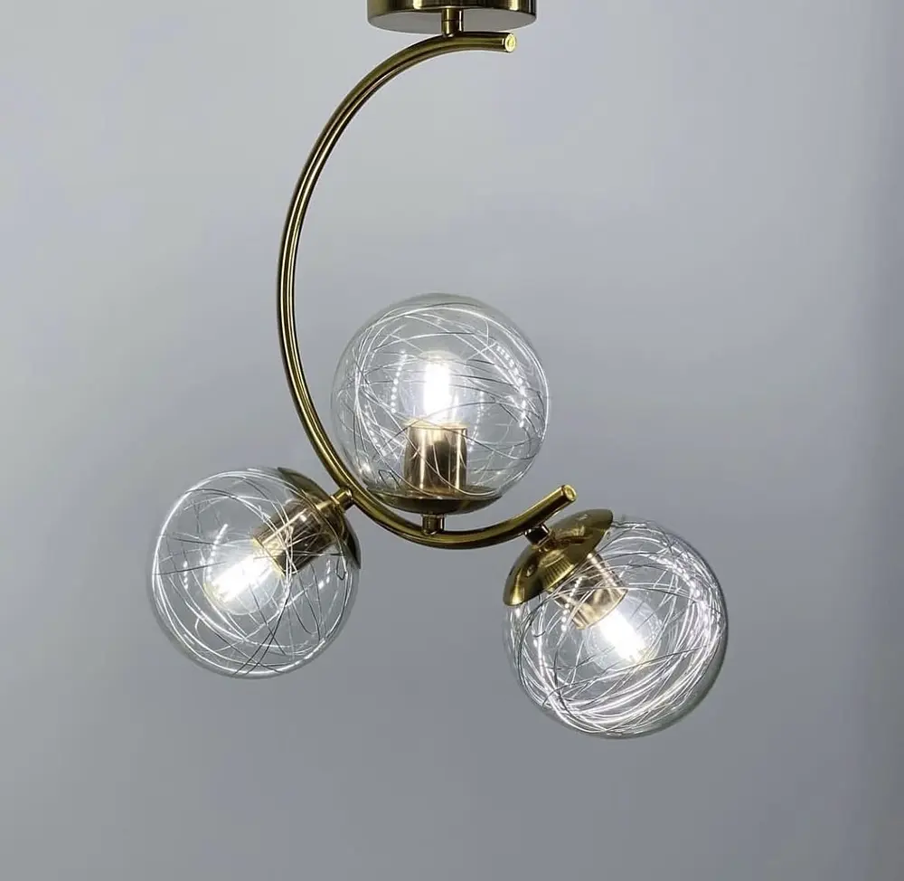 Люстра в форме полумесяца в цвете корпуса латунь Ст. 068/3 AB | Line F - фото 4