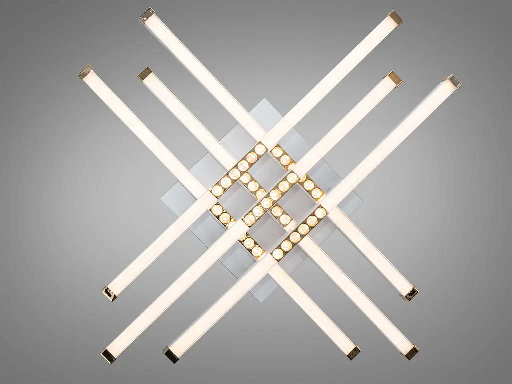 Сучасна стельова LED-люстра Diasha 2532WH+WH dimmer біла, 60 Вт, з пультом і димером, 68 см, 6-16m2 - фото 5