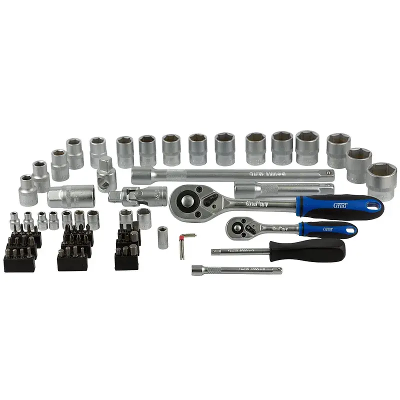Набір насадок торцевих і біти 1/4", 1/2" 72 шт Start GRAD (6003145) - фото 6