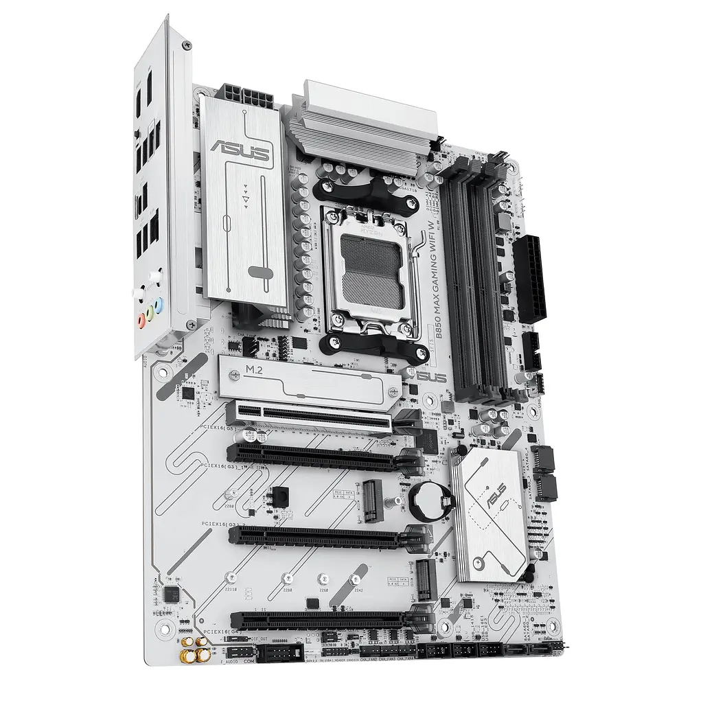 Материнская плата B850 MAX GAMING WIFI W sAM5 B850 4xDDR5 M.2 HDMI DP Wi-Fi BT ATX белый Asus teh0018993 - фото 4