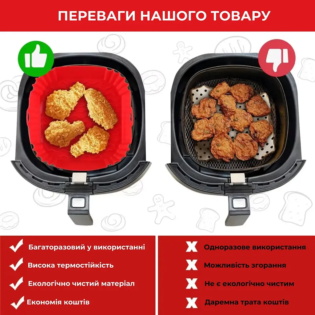 Силіконова форма для аерогриля - фото 9