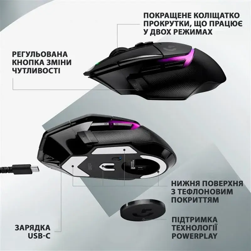 Мишка Logitech G502 X Plus Wireless Black (910-006162) - фото 7
