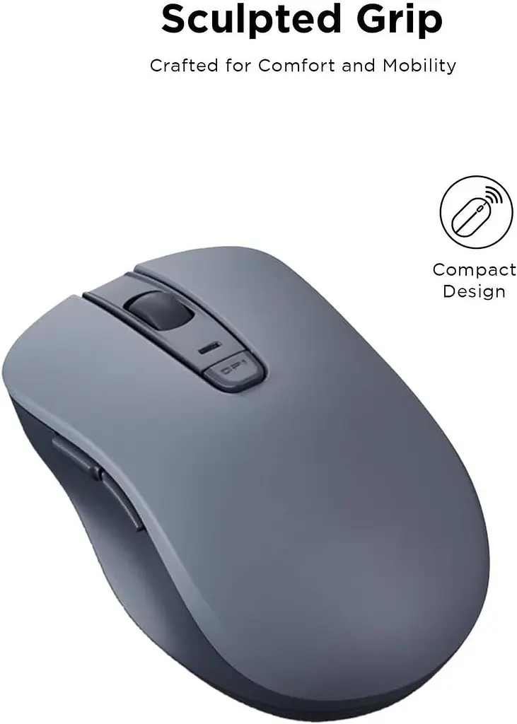 Безшумна Bluetooth-миша Lenovo (WL300) - 5-кнопкова комп'ютерна миша з безшумним клацанням лівої та правої клавіш - ергономічний д - фото 4