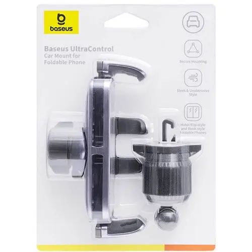 Автотримач Baseus UltraControl Gravity Car Mount для Foldable Phone сірий C40483401813-00 - фото 2