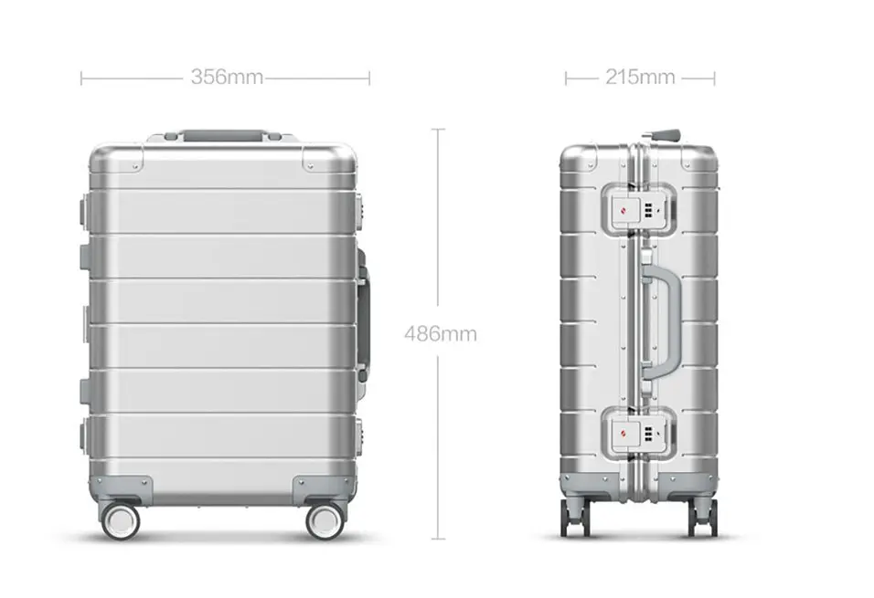 Чемодан MiJia Metal Suitcase 2 BHR4012CN Silver - фото 3